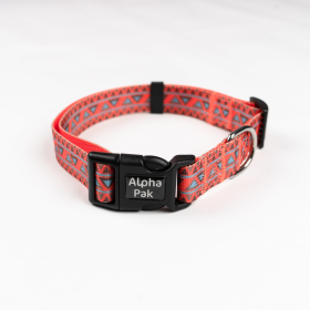 Alpha Pak Natchez Pattern Dog Collar (size: Large 1in wide by 14)