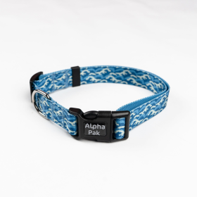 Alpha Pak Tidal-Pattern Dog Collar (size: Large 1in wide by 14)