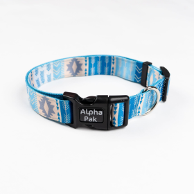 Alpha Pak Zion-Pattern Dog Collar (size: Large 1in wide by 14)