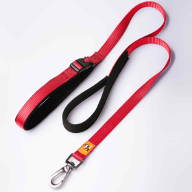 Canny Dog Leash (Color: Red, size: Puppy/small dog - 5/8" width 4 ft length)