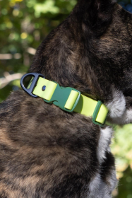 Mossy Pine Waterproof Dog Collar (size: 17 - 20 inch)