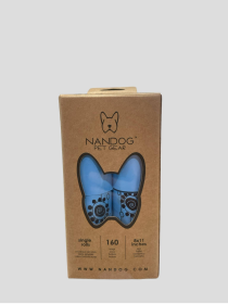 Nandog Eco-Friendly Dog Waste Bags (Color: Blue/Blue Flower Chain)