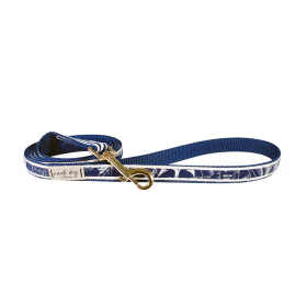 Carta Marina Vintage Nautical Ribbon Dog Leash (Color: Gold)