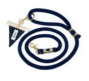 Independence Patriotic American Star Navy Premium Rope Dog Leash (Color: Default Title)