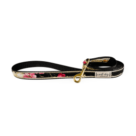 Victoria Floral Ribbon Leash (Color: Gold)