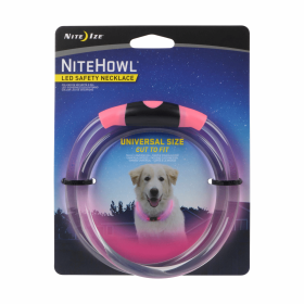 Nite Ize NiteHowl LED Safety Necklace Dogs Collar (Color: Tie Dye Pink)