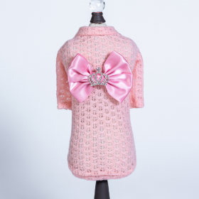 Royal Princess Dog Sweater (Color: Pink, size: large)