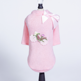 Bicycle Dog Sweater (Color: Pink, size: small)