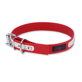 Ultrahund Play Glow Dog Collar (Color: Red, size: 18"x1")