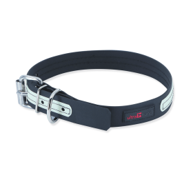 Ultrahund Play Glow Dog Collar (Color: Black, size: 20"x1")