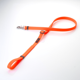 Boss Adjustable Dog Leash (Color: Orange, size: 5/8" x 4'-6')