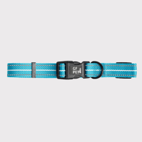 GF Pet  Reflective Dog Collars (Color: Neon Blue, size: small)