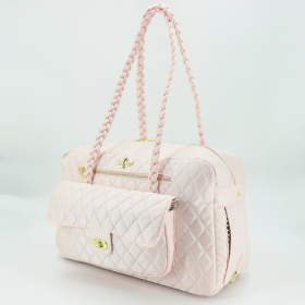 Porsha Dog Carrier by Hello Doggie (Color: Blush, size: One Size)