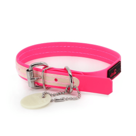 Ultrahund Play Glow Dog Collar (Color: Pink, size: 3/4"x12")