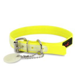 Ultrahund Play Glow Dog Collar (Color: Yellow, size: 3/4"x12")