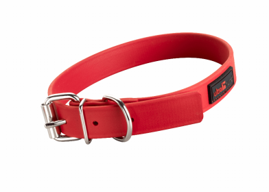 Ultrahund Play Regular Dog Collar (Color: Red, size: 18"x1")