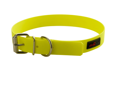 Ultrahund Play Regular Dog Collar (Color: Yellow, size: 18"x1")