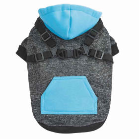 GG Harness Dog Hoodie (Color: Blue, size: XL)