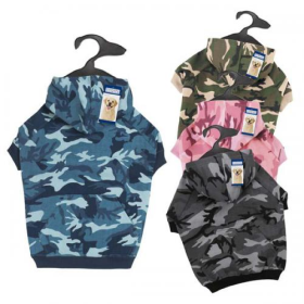 Casual Canine Camo Dog Hoodie (Color: Pink, size: XL)