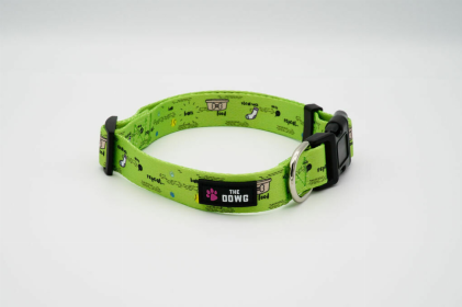 The Dowg Nylon Dog Collar (Color: Ball, Fun, Repeat, size: S)