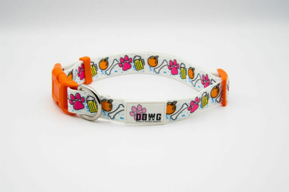 The Dowg Nylon Dog Collar (Color: Bones and Brews, size: Medium/Large)