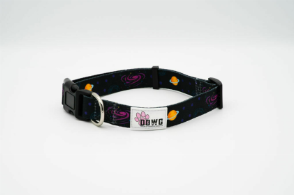 The Dowg Nylon Dog Collar (Color: Canine and Cosmos, size: Medium/Large)