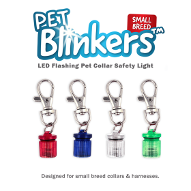 Pet Blinkers Flashing LED Safety Light for Pets (Color: Blue - Blue/White LED, size: Small Breed)