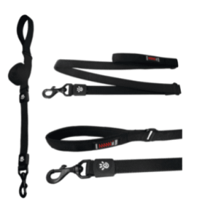 Doco Shock Absorbing Bungee Dog Leash (Color: Black, size: large)