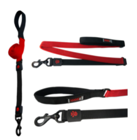 Doco Shock Absorbing Bungee Dog Leash (Color: Red, size: large)