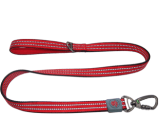 Doco Vario Dog Leash with Reflective Thread (Color: Red, size: small)