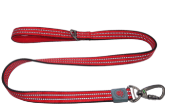 Doco Vario Dog Leash with Reflective Thread (Color: Red, size: large)