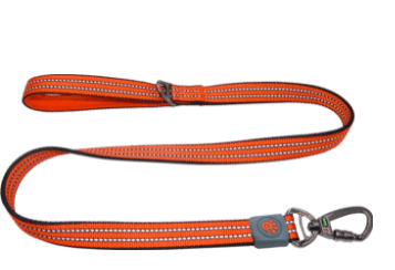 Doco Vario Dog Leash with Reflective Thread (Color: Safety Orange, size: large)