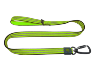 Doco Vario Reflective Dog Leash - 1000 Lbs Heavy Duty (Color: Safety Lime, size: large)