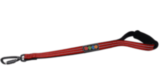 Doco Vario Ergocurve Reflective Dog Leash  - 1000Lb Heavy Duty (Color: Red, size: 1 x 20in)