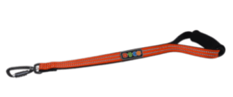 Doco Vario Ergocurve Reflective Dog Leash  - 1000Lb Heavy Duty (Color: Safety Orange, size: 1 x 20in)