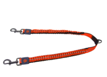 Doco Vario Bungee Coupler Dog Leash (Color: Safety Orange, size: small)