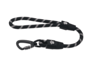 Doco Reflective Traffic Rope Dog Leash - Click & Lock Snap (Color: Black, size: large)