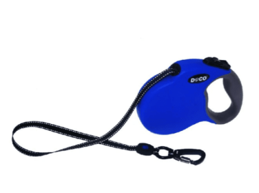 Doco All Day Adventure Retractable Dog Leash (Color: Blue, size: large)