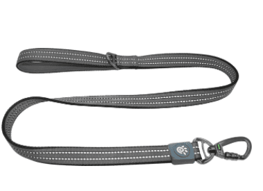 Doco Vario Dog Leash with Reflective Thread (Color: Grey, size: small)