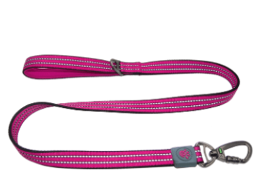 Doco Vario Dog Leash with Reflective Thread (Color: Raspberry Pink, size: medium)