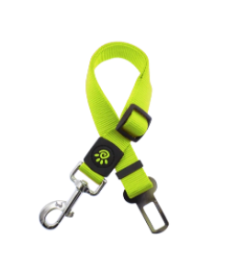 Doco Signature Dog Nylon Car Safety Belt (Color: Safety Lime, size: 17-25.5 in (Adjustable))