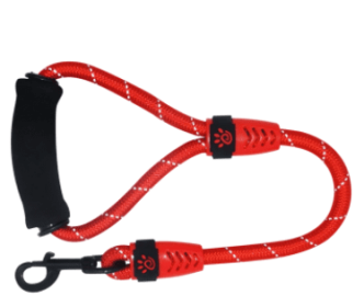 Doco 20" Reflective Traffic Rope Dog Leash with  Ergocurve Foam Handle Ver. 2 (Color: S.Orange, size: 1/2 X 20in)