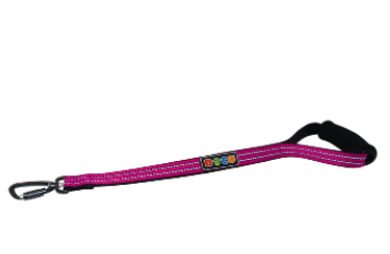 Doco Vario Ergocurve Reflective Dog Leash  - 1000Lb Heavy Duty (Color: Raspberry Pink, size: 1 x 20in)