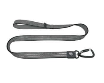 Doco Vario Reflective Dog Leash - 1000 Lbs Heavy Duty (Color: Grey, size: large)