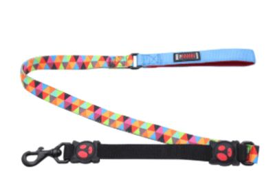 Doco 4Ft Loco Shock Absorbing Bungee Dog Leash (Color: Triangles, size: large)