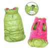 Reversible Dog Parka Coat with Charming Ruffle Trims by Klippo