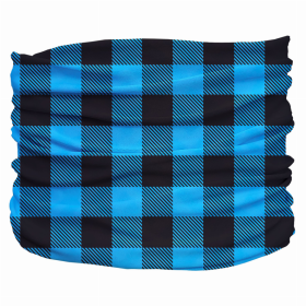 Buffalo Plaid Pup Scruff (Color: Blue, size: 3XL)