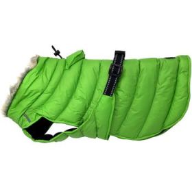 Alpine Extreme Weather Puffer Dog Coat (Color: Lime Green, size: X-Large)