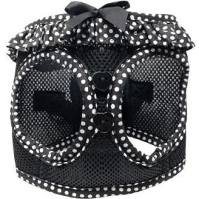 American River Choke Free Dog Harness Polka Dot Collection (Color: Black and White Polka Dot, size: X-Small)