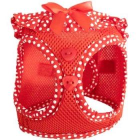 American River Choke Free Dog Harness Polka Dot Collection (Color: Red Polka Dot, size: 2X-Large)